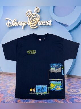 Disney Parks 2017 Quest Pixel Art Last Chance Get In The Game Graphic T-Shirt 2X